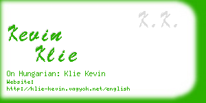 kevin klie business card